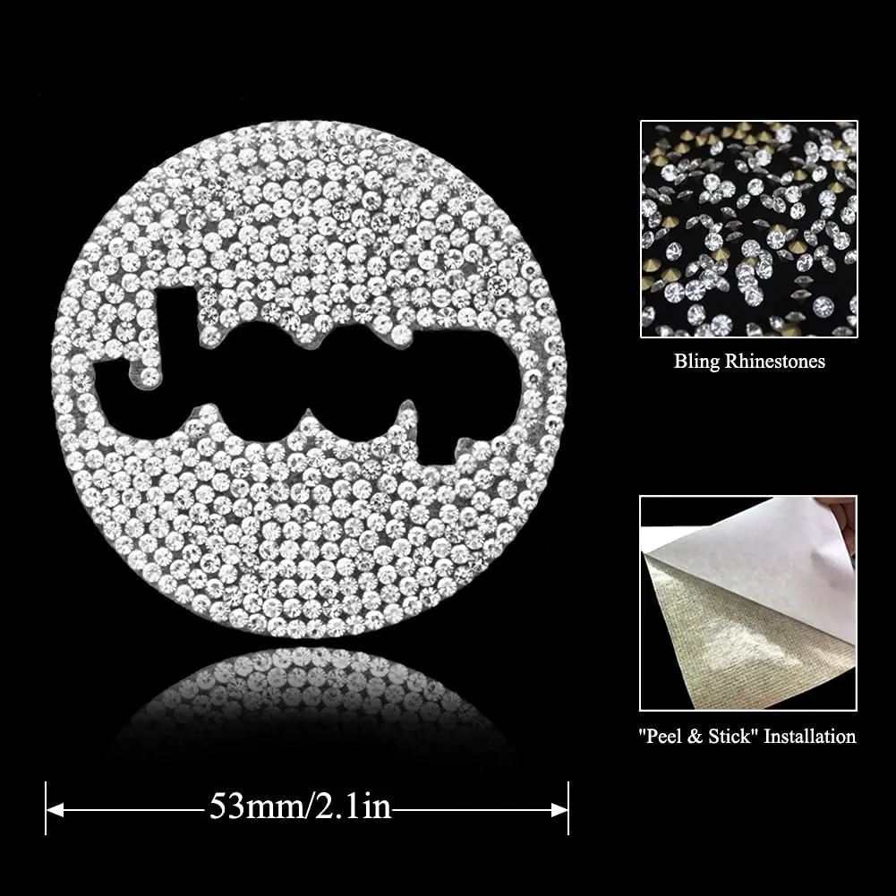 Bling Crystal Car Accessories Set Steering Wheel Sticker Cover Trim for Jeep Wrangler JK