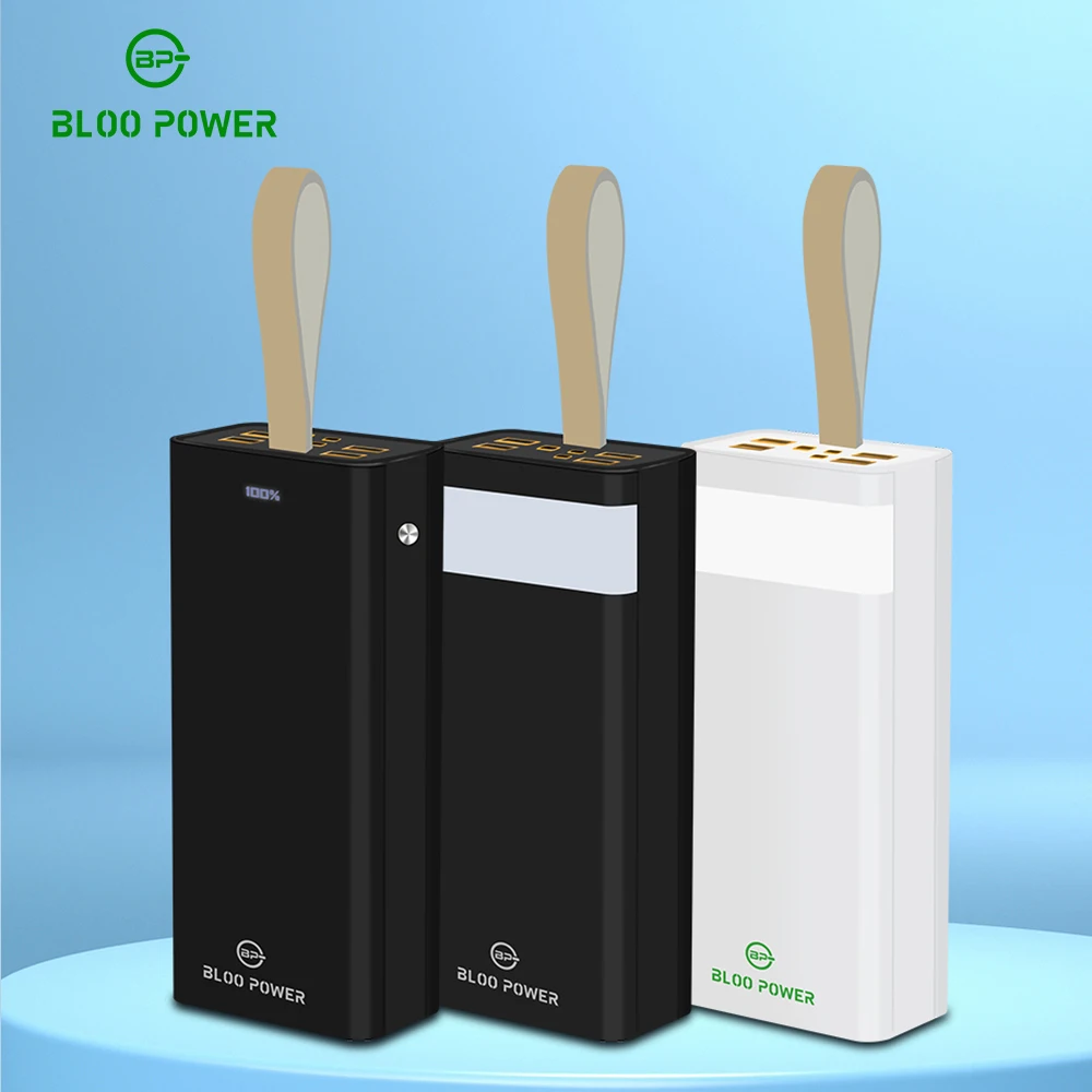 30000mah Power Bank & Power Station Mobile Phone Fast Charging Power Bank Supply Dual USB PD Portable Charger With Led Light