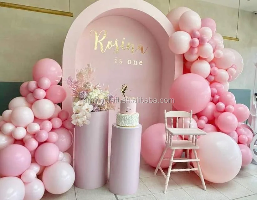 Amina Craft acrylic pink arches backdrop for decoration backdrop arch