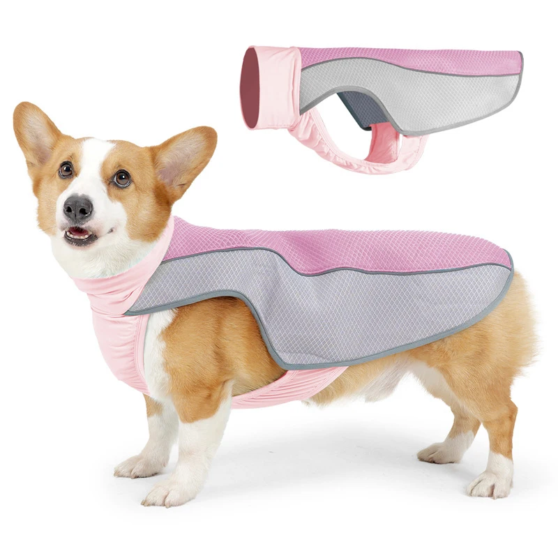 Evaporative Big Dogs Cooling Vest Jacket Coat Ice Shreds Sunscreen Insulated Pet Cooling Clothes Suitable For Summer