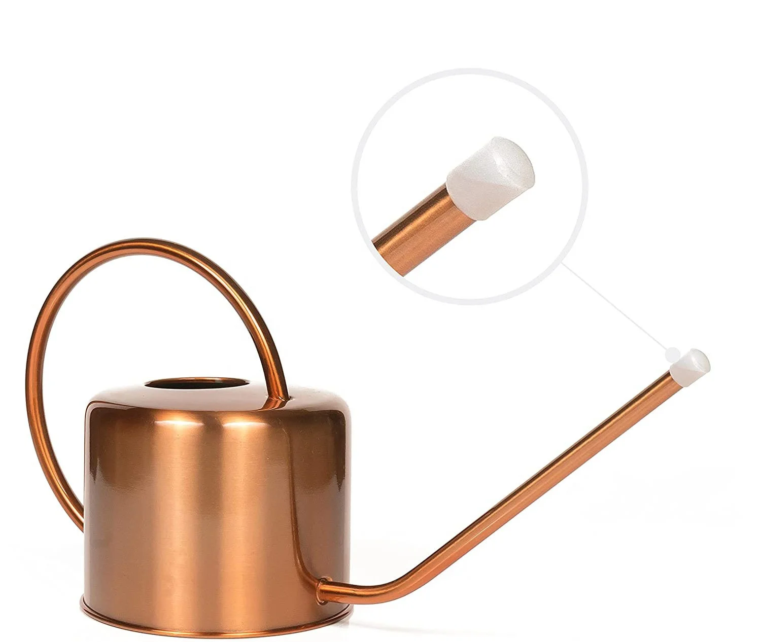 EVERGREEN Decorative Copper Colored Watering Can 1.2L/ 40oz- Easy Pour Gooseneck Spout for Indoor Plant Watering