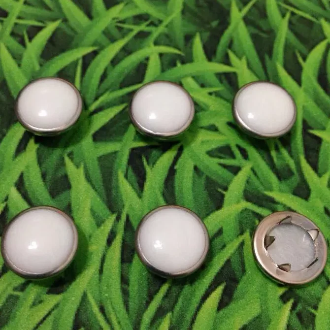 Pearl prong snap button with 4 parts