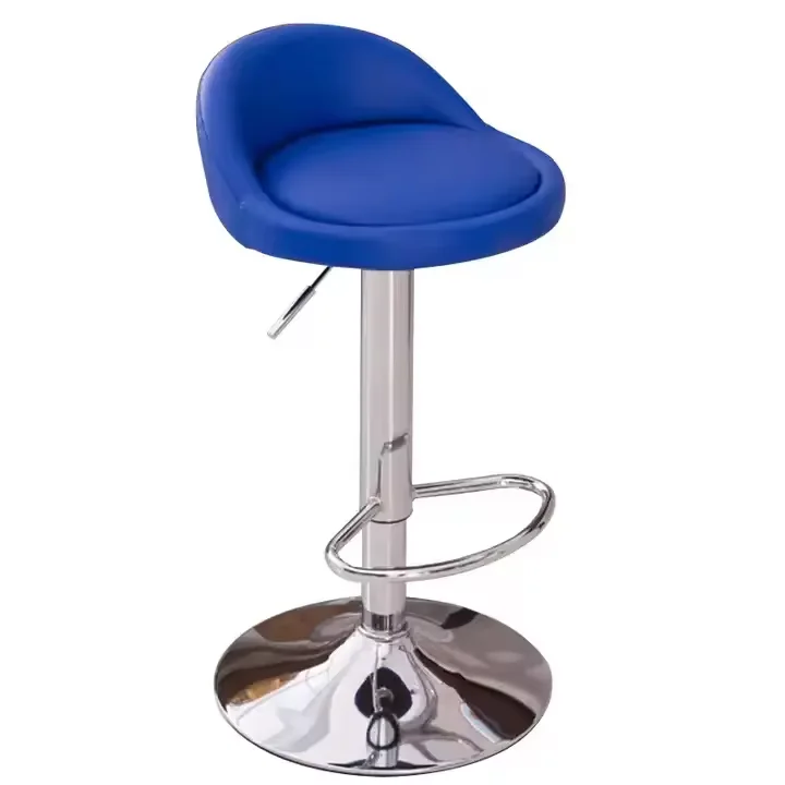 PU Leather Revolving Height Adjustable Bar Stool Chair With Footrest