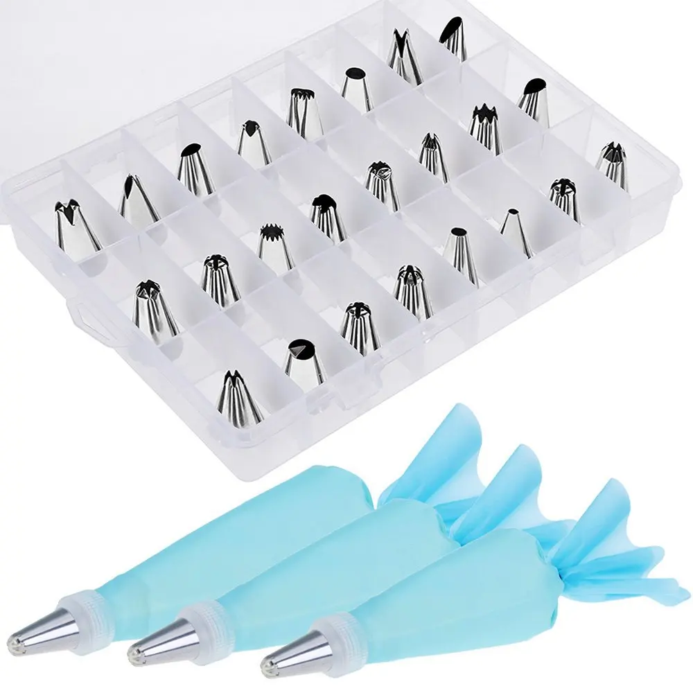 
30 Sets Cake Nozzles Set Cream Cake Decorating Tips Icing Piping Nozzles Set Various Sizes Bakery And Pastry bags 