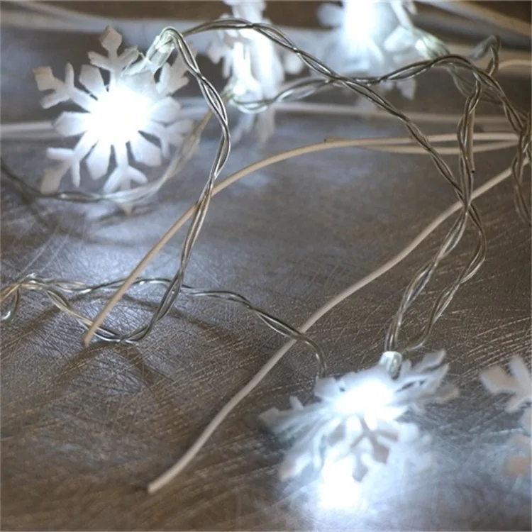 High Quality  3D Christmas Metal Snowflake Shape Copper wire Lights  Outdoor Waterproof  for Yard  Decoration