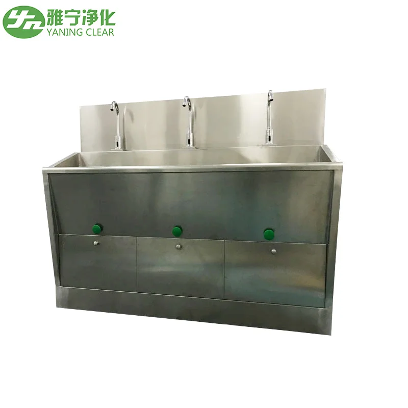 Wholesale Stainless Steel Triple Bowl Hand Washing Sink Faucet Workshop Laboratory Kitchen Use All Kinds Hand Washers Available