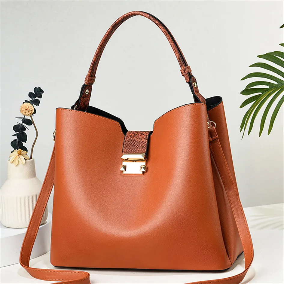 wholesale custom luxury shoulder tote pu leather office handbag fashion bag set handbags women bag