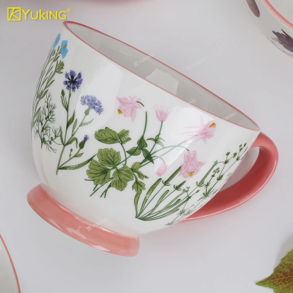 Ceramic Coffee Mug Soup Mug with Handle Large Soup Bowls Cereals Breakfast Cup Coffee Cup for Cappuccino Hot Coco Tea Milk