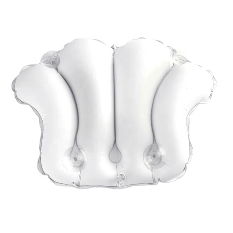 Customized inflatable shell spa bathtub cushion neck bath pillow for adults