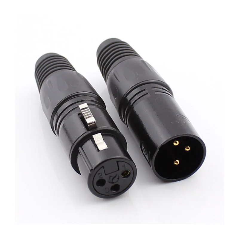 Manufacturer OEM professional 3pin Male Female MINI XLR Plug connector canon microphone connector