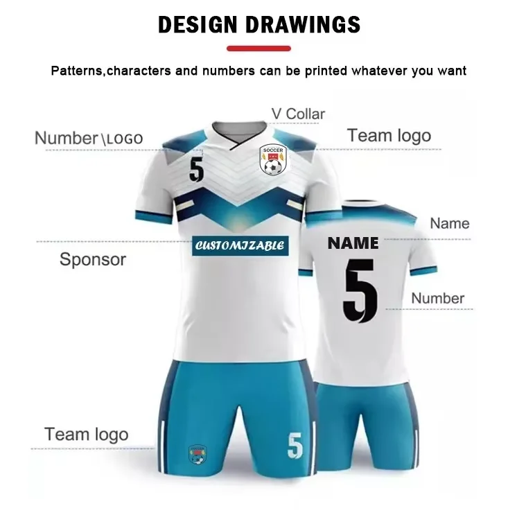 100% Polyester Football Shirt Soccer Jersey 2024 Reto logo for Football Jersey Printing Cheap Football Kit Team Soccer Jerseys