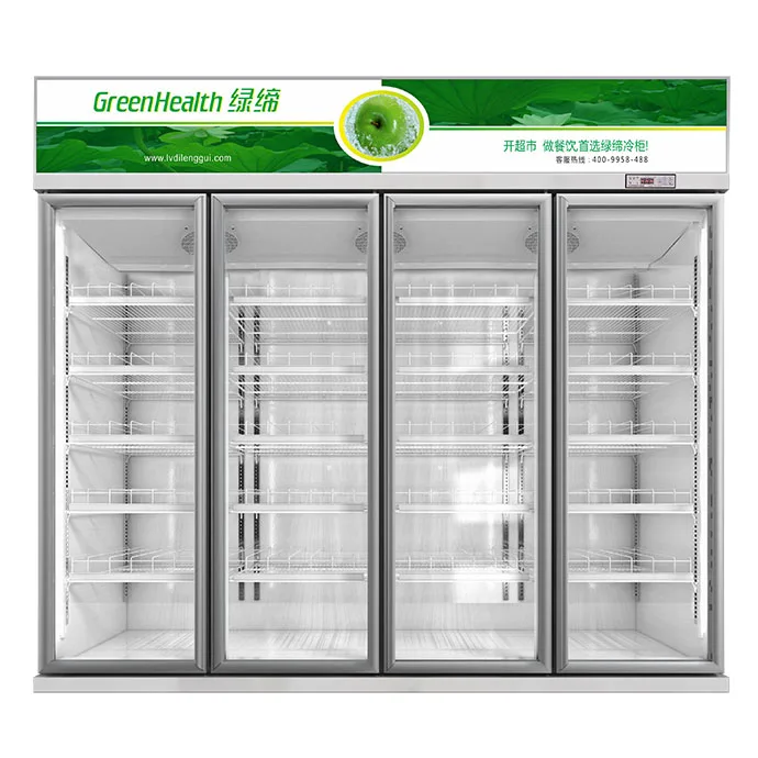 Glass Door Fridge Refrigerator Restaurant Equipment Beverage Display Cooler