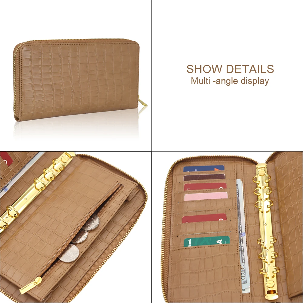 Simple Business Long Zipper Wallet Multi-Functional Card Holder Large Capacity Clutch Bag Mobile Phone Bag