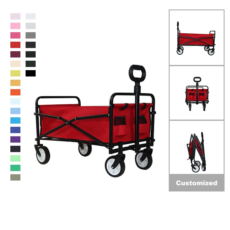 Heavy Duty Multifunction Collapsible Foldable Garden Outdoor Beach Trolley Utility Folding Wagon Camping Cart