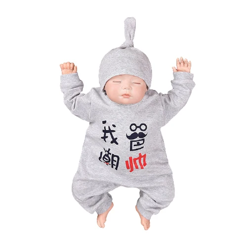 2021 Wholesale Newborn Baby Summer Cute Cotton Jumpsuits Toddler Long Sleeve Onesie Pajamas