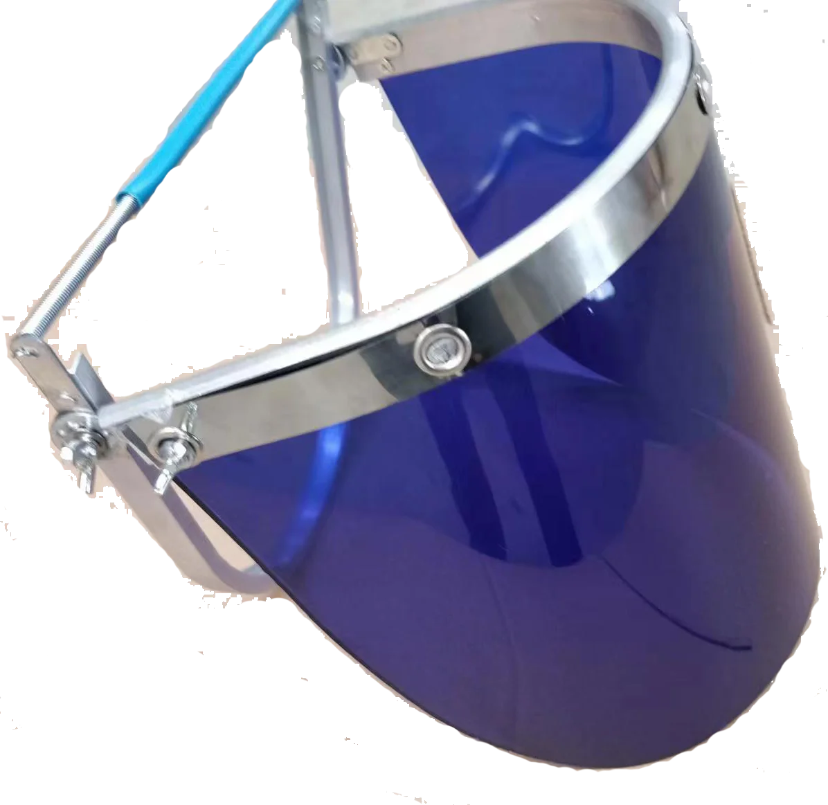 Transparent blue brown grey curved Polycarbonate safety face visor shield with bracket helmet for the metal casting industry 800