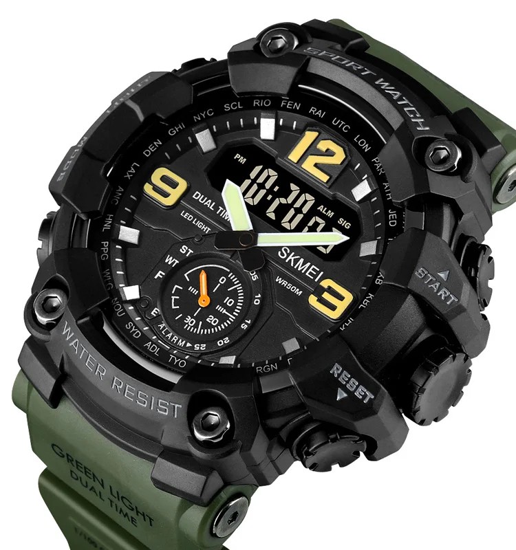 Selling hand wristwatch SKMEI 1637 relojes hombr al por mayor sport analog digital quartz watches for militar men