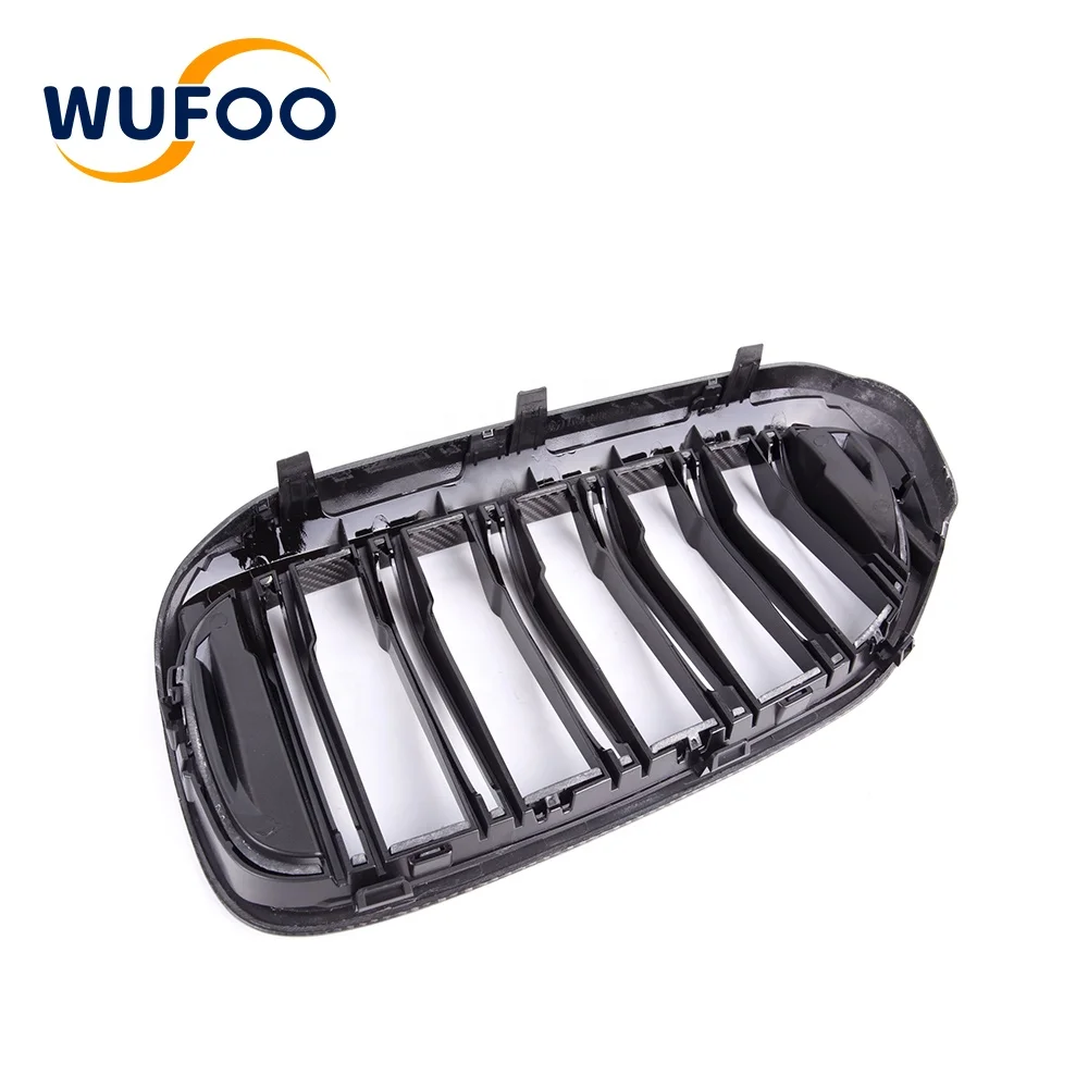 For BMW 17-19 5 Series G30 G38 Doule Salt Carbon Fiber Glossy Tricolor Grille