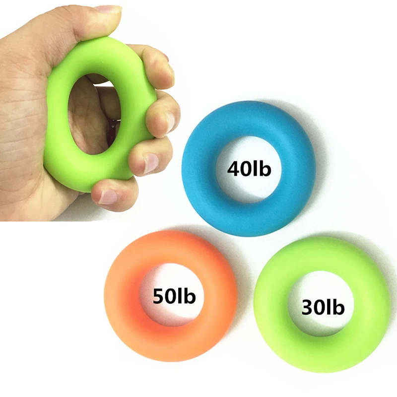 Libenli O Ring Silicone Colorful 20-70Lbs Resistance Strength Training Arm Finger Trainer Exerciser Sport Workout Hand Grip