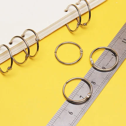 Горячая Распродажа металлические зажимы открытое металлическое уплотнительное кольцо книга связующее Распашные кольца папка для файлов зажим