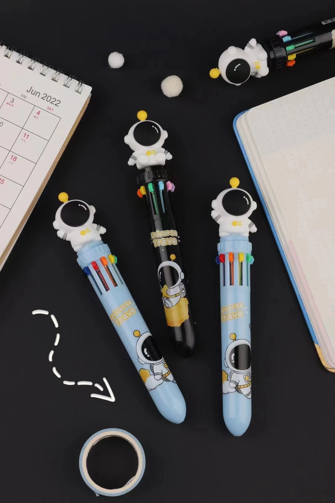 Roaming the stars ballpoint pen multiple 10 colors Ball Pens For Kids Gift School Office Supplies Stationery hand account