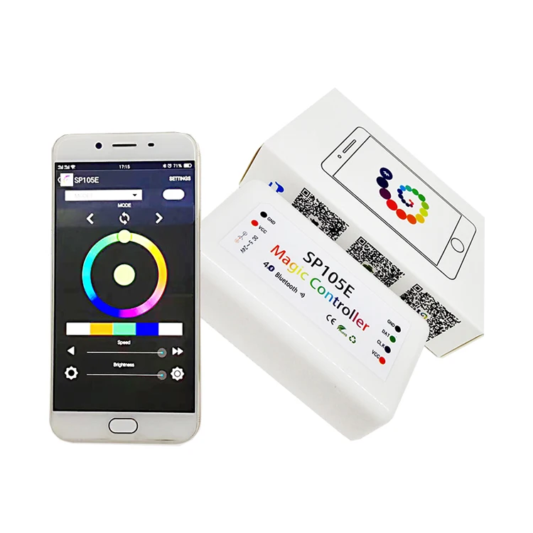 Беспроводной контроллер освещения BT Magic Dream Color SP105E для WS2811 WS2812B WS2801 SK6812 программируемая Светодиодная