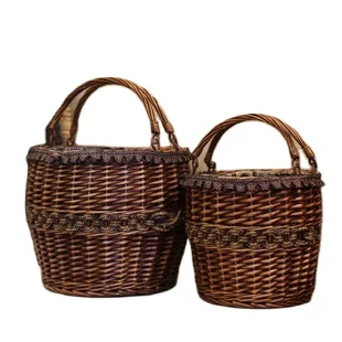 Eco-friendly storage basket wicker basket with handle