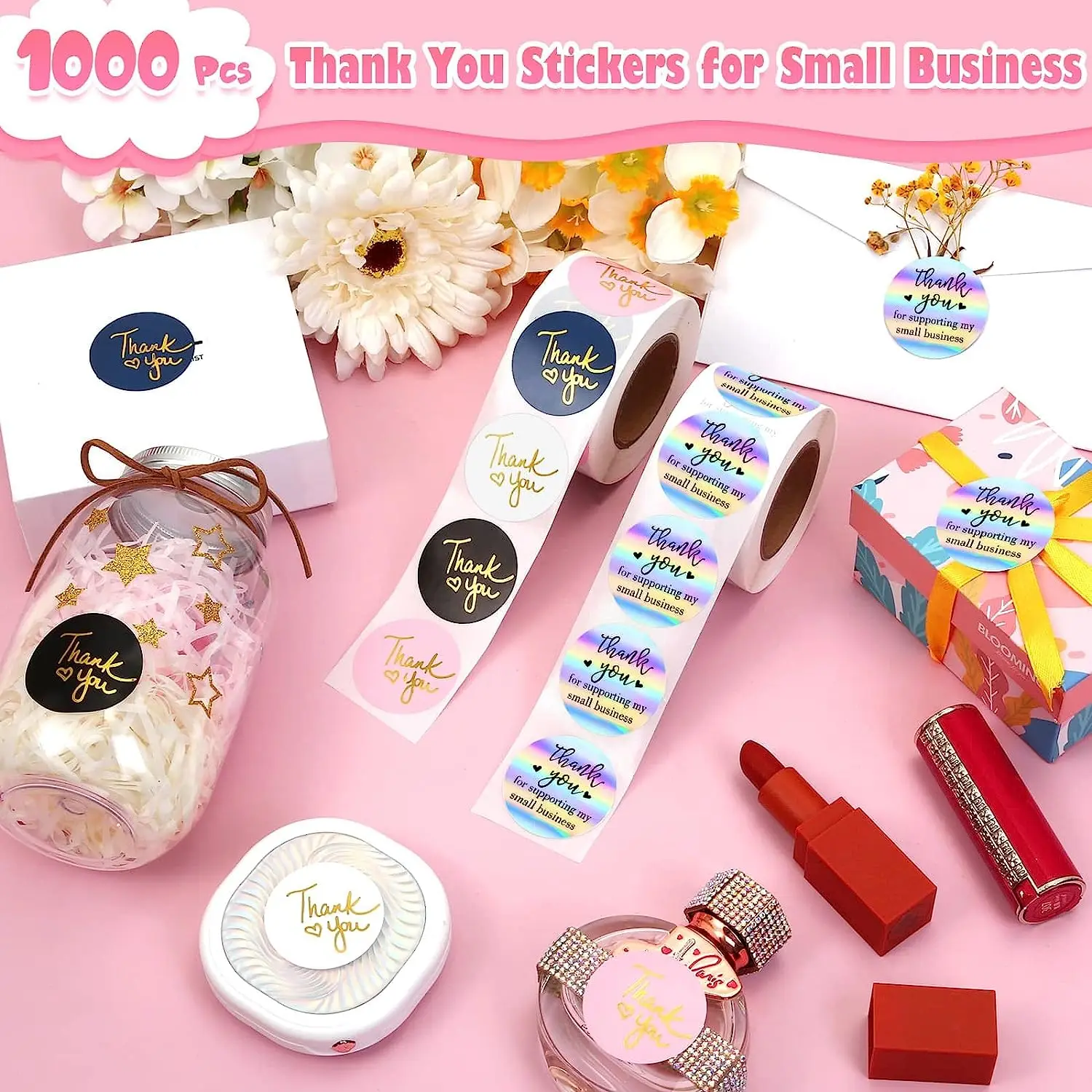 Thank You for Supporting My Small Business Stickers for Packing Envelopes  Gift Wraps and Crafts