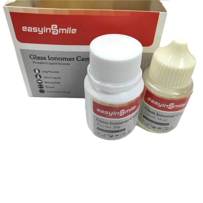 Easyinsmile стоматологическое стекло материалы для наполнения иономерного цемента со смесительной площадкой и мерной ложкой 20 г порошок 16 мл жидкость