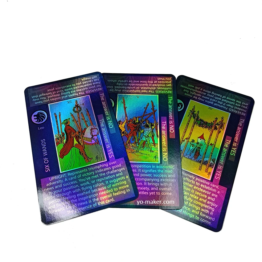 Custom one piece trading card game yugioh cards holographic yugioh oracle cards with guidebook
