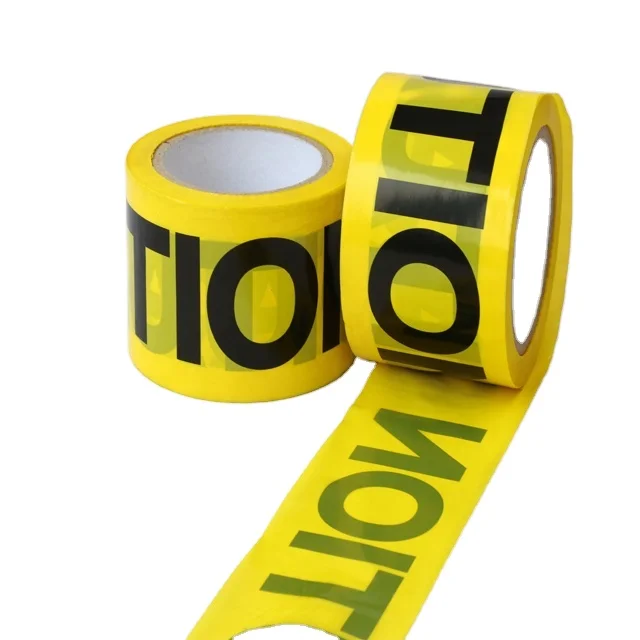 High Quality Yellow and Black Striped Non-Adhesive Barrier Tape Caution Ribbon Caution Tape