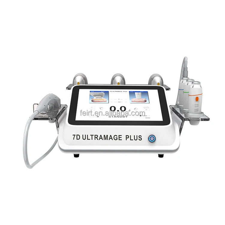 portable 7d Hifu+V max double handle high frequency ultrasound hifu machine 7d  Anti-wrinkle Skin Tightening machine