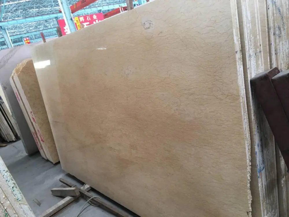 BOTON STONE Natural Stone Modern Sunny Yellow Polished Marble Flooring Tile Slab