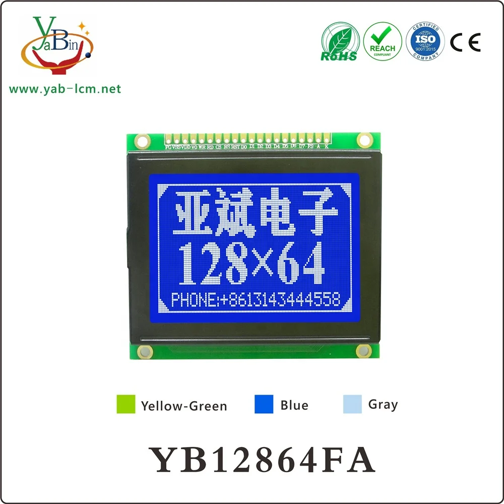 78X70 мм монохромный Промышленный контроль Cob Stn дисплей 128X64 графический ЖК-дисплей с T6963