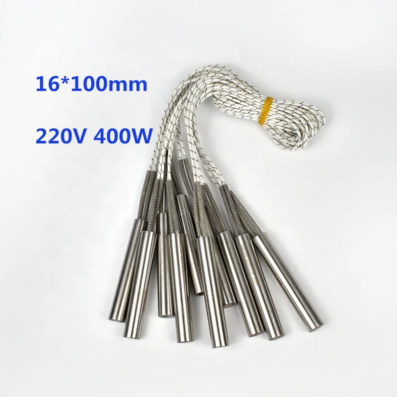 Duopu electric up to 800 degree celsius  24v 30w 40w 50w 6mm 12v 24v 48v 6mm cartridge heater 350v with thermostat