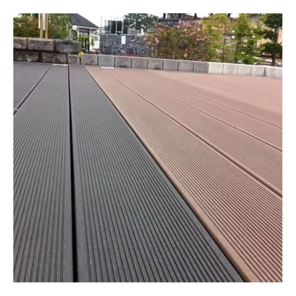 wholesale fluted wpc decking outdoor plastic wood composite decking tiles waterproof floor deck