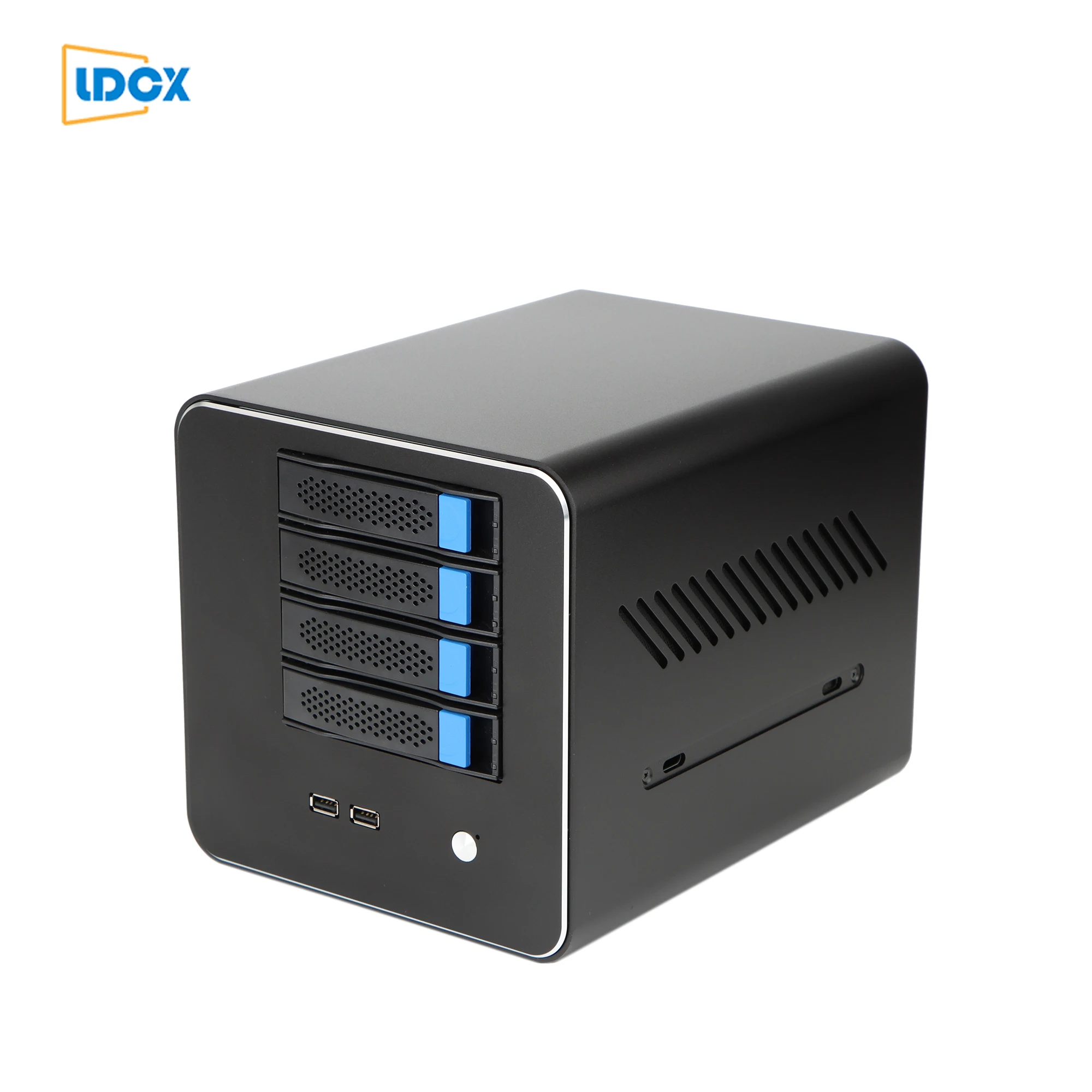 LDCX NSA04B чистый алюминий мини Рабочий стол 4 отсека NAS Серверный корпус компьютера