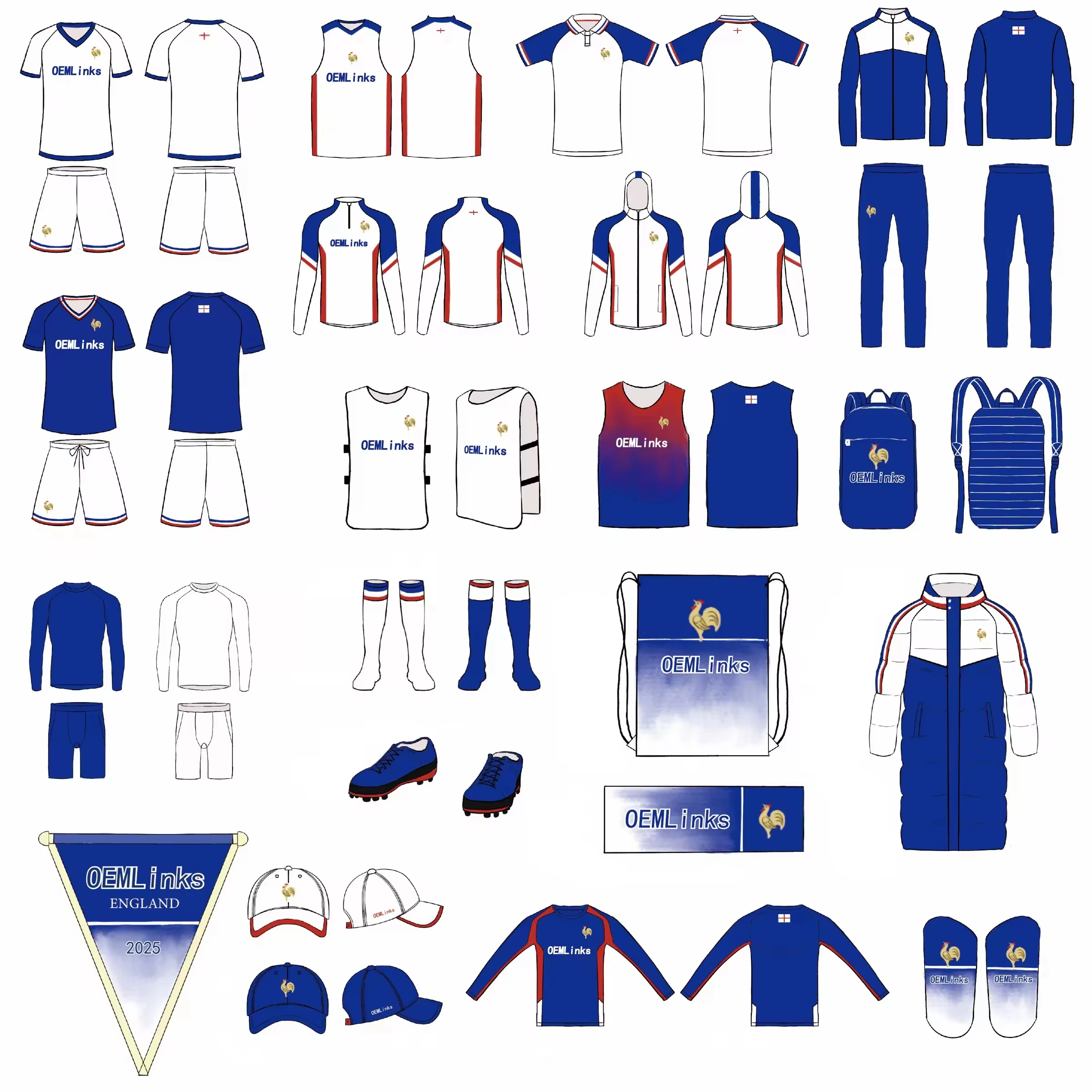 Factory Customizing Soccer Jersey Sets Sublimation Football Uniforms Yellow Red Blue Football Jerseys Set Soccer Kit