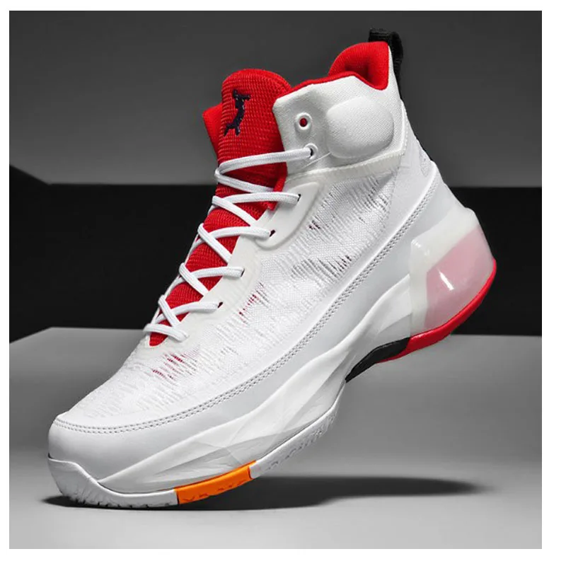 High quality outdoor exercise shoes solid sole basketball boots fashion design high cut men basketball shoes men big size