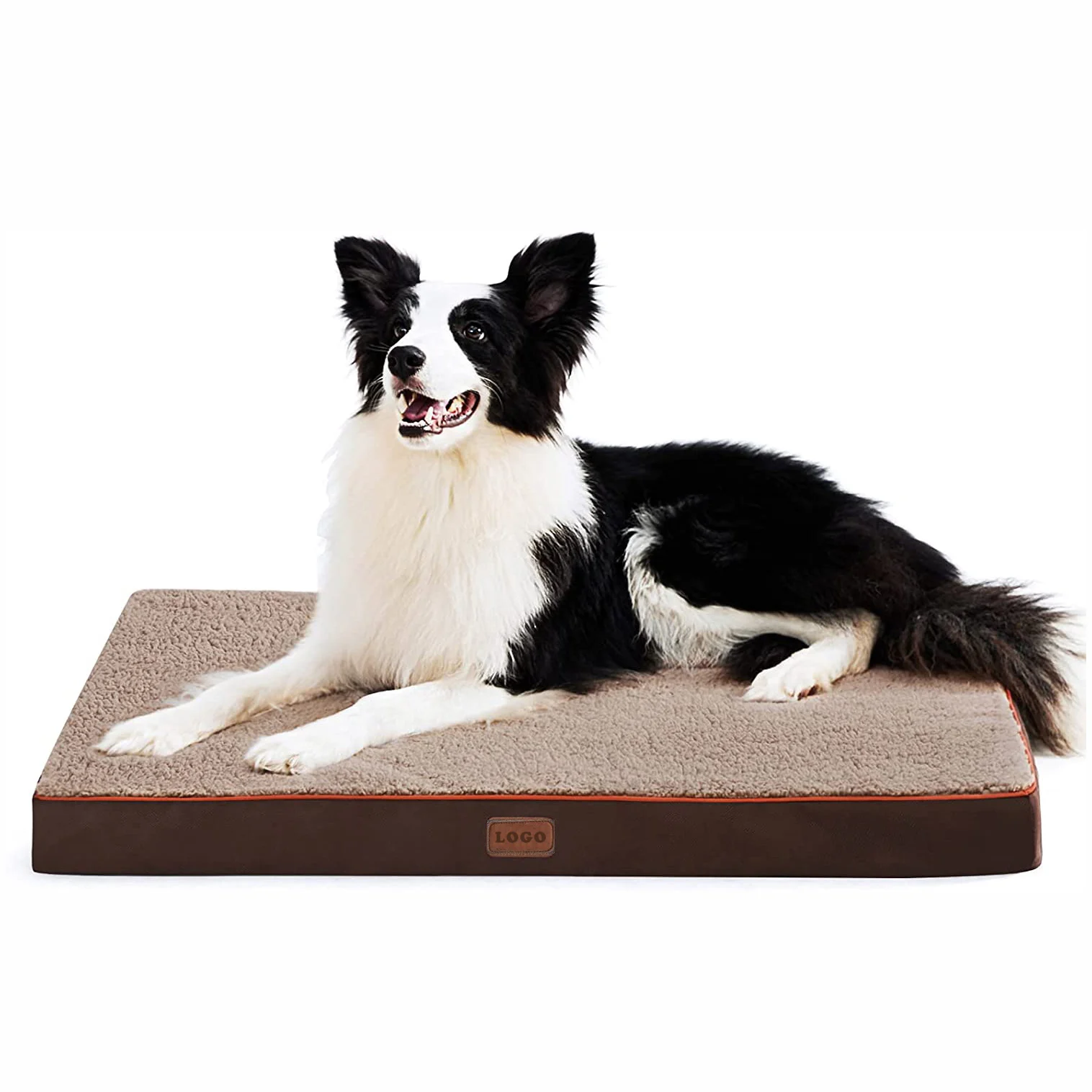 Designer Large Washable Removable Waterproof Sherpa Cama Pet Memory Foam Orthopedic Dog Bed