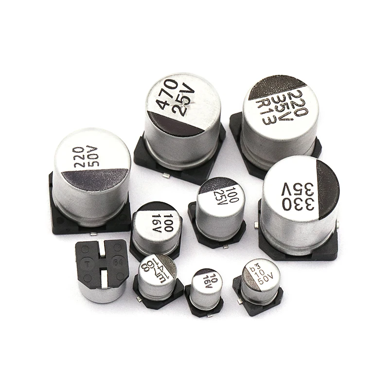  Inkson 10pcs SMD 10V 16V алюминиевая крышка 25В 35В с алюминиевой крышкой 50В 4 7 мкФ 10 22 47 100U 220 330 470 1000 алюминиевый электролитический