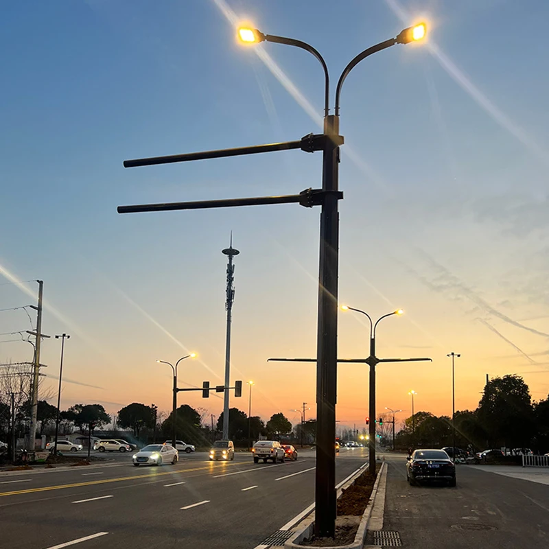 Factory Wholesale Galvanized Multifunction Pole Traffic Light Pole Cross Arm Street Poles