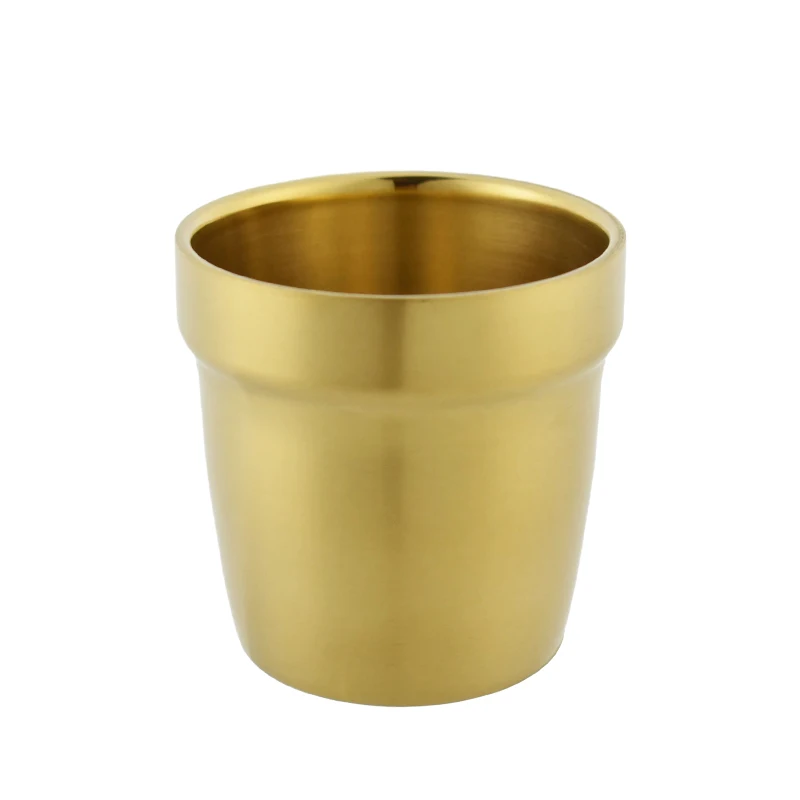 6 oz Metal Cups Stainless Steel Mug Stackable Double Wall Drinking Glass Kids Cup