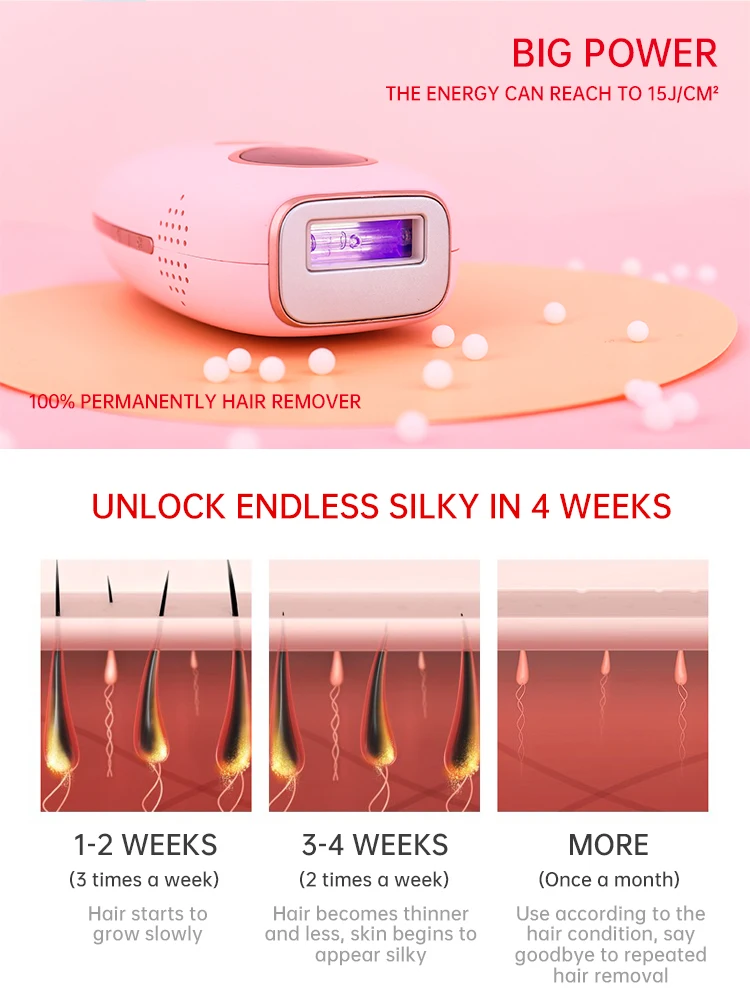 Happy skin co home use ice cool ipl laser hair remover handset ipl hair removal machine