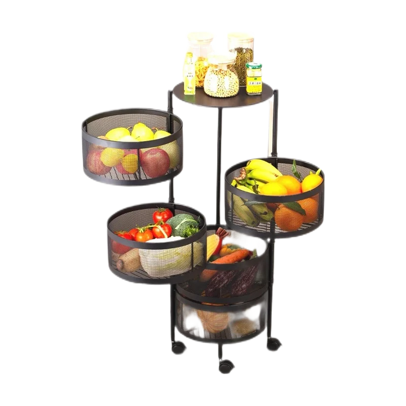 Modern design 4-layer folding furniture kitchen foldable display rack shelf with wheels  ZWJ-3