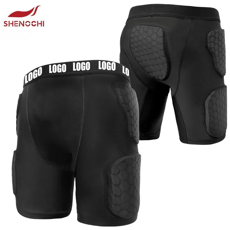 Eva Foam Custom Crash Pad Shorts Mens Padded Compression Shorts 5 Pad American Football Girdles