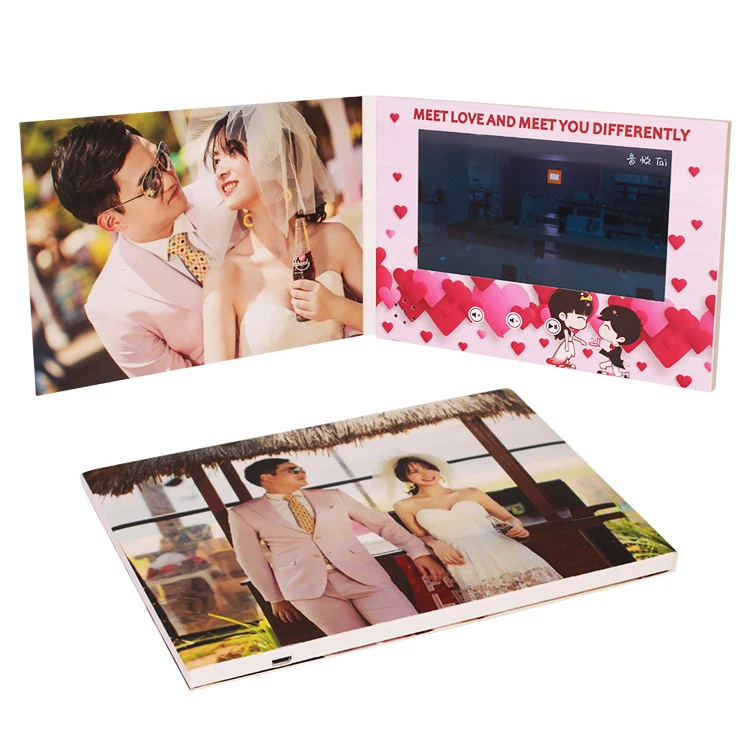 4.3 5 7 10 inch LCD video cards from china customize video brochure card