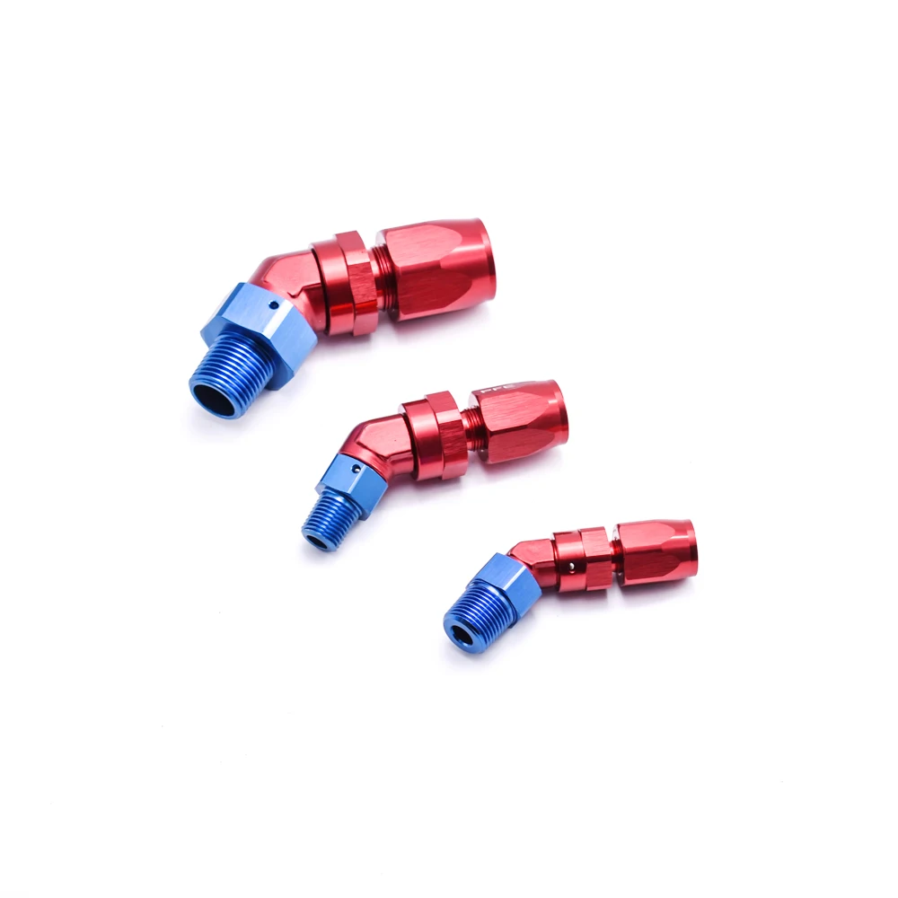 Racing Car Parts Aluminum Anodized Reusable Fuel Oil  SWIVEL DRY SUMP HOSE END  Pipe Fittings