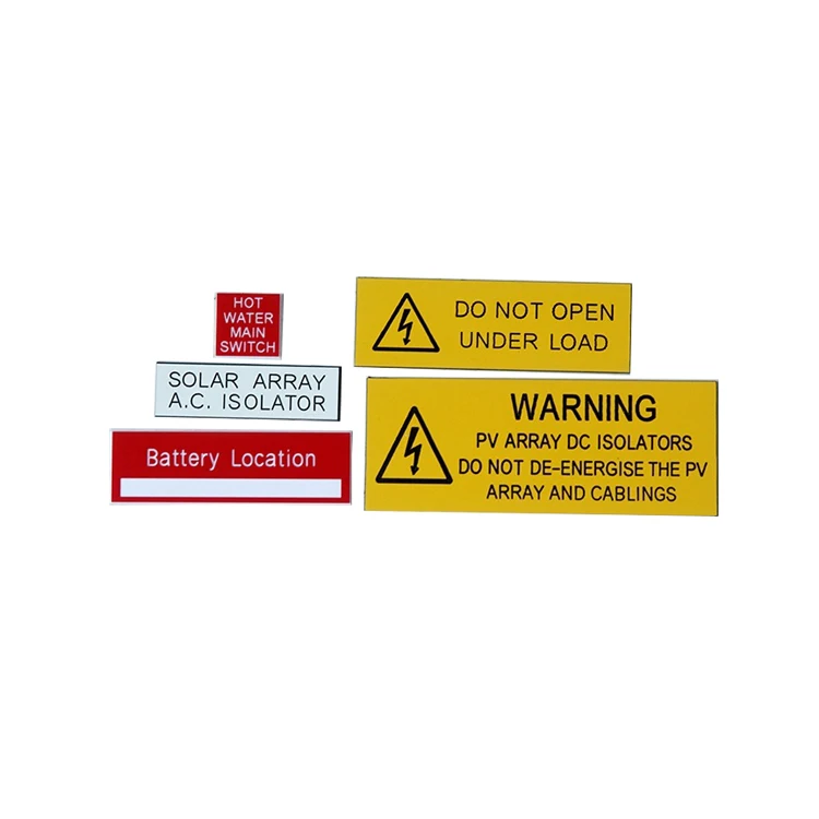 Custom Australia standard plastic traffolyte ABS engraving label kits