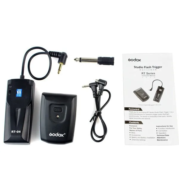Godox RT 04 4 Channel Wireless Studio Strobe Flash Trigger Remote for DSLR Cameras (1600455460046)